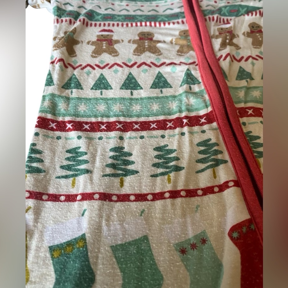 Little Sleepies Gingerbread Holiday Convertible Onesie 6-12 months - Picture 4 of 7